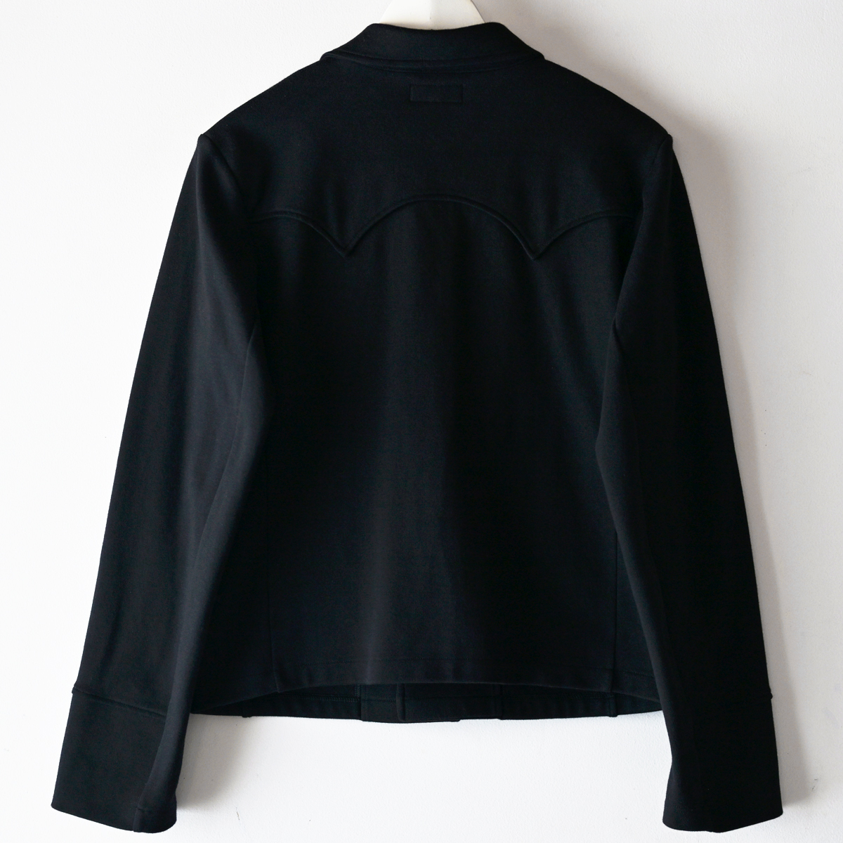 美品 90s agnes b アニエスベー ウエスタン テーラードジャケット サイズ1 ブラック 黒 コンチョボタン バックヨーク / ヴィンテージ_画像2