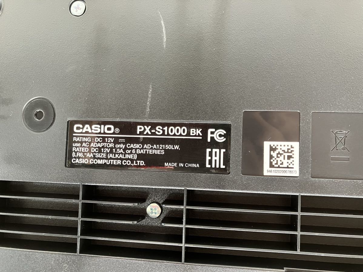 CASIOカシオ◆電子ピアノ Privia 88鍵盤 2020年製【音出し確認】 PX-S1000BK_画像3