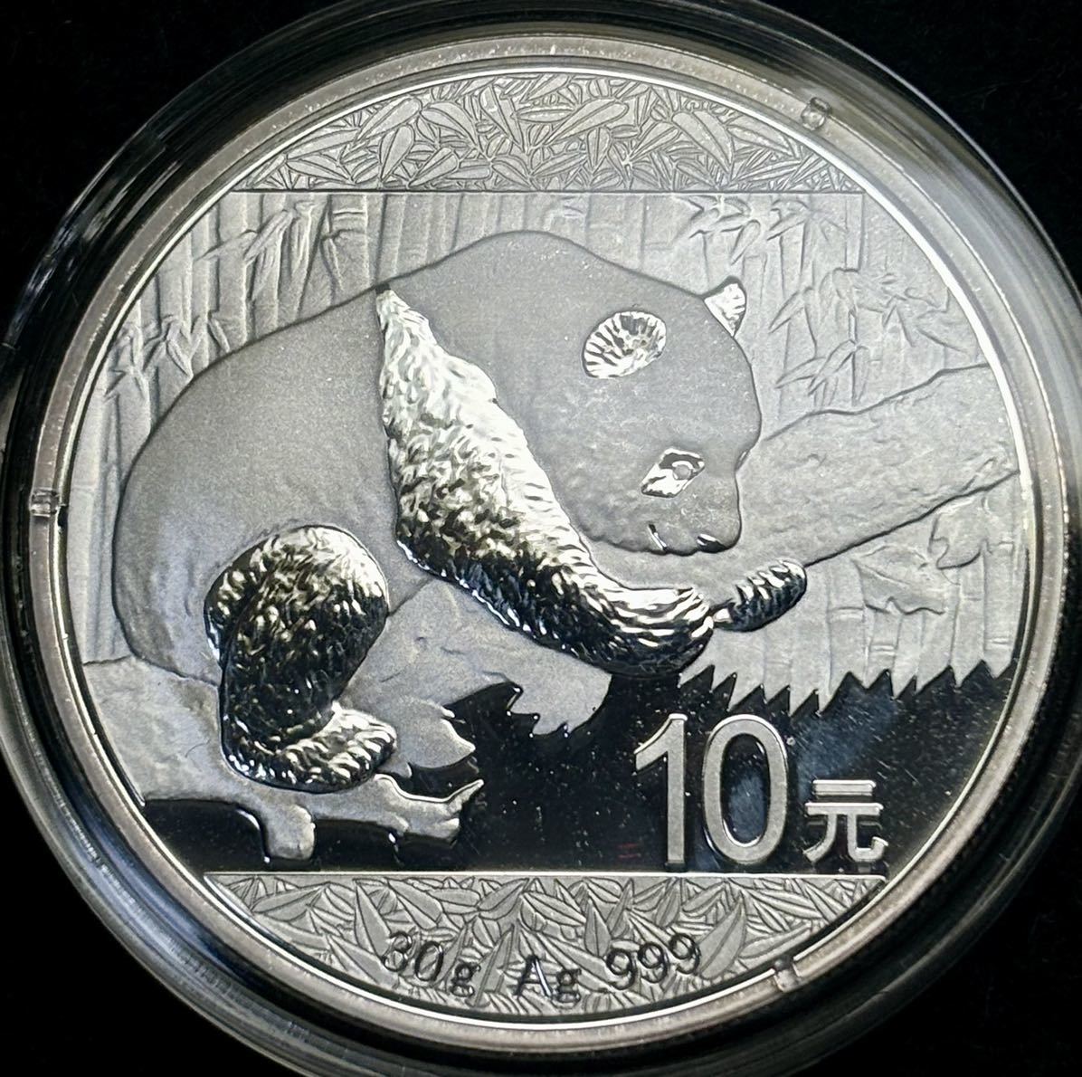 【中国大型銀貨】(2016年パンダ 1オンス純銀 直径40mm プルーフ)_画像1