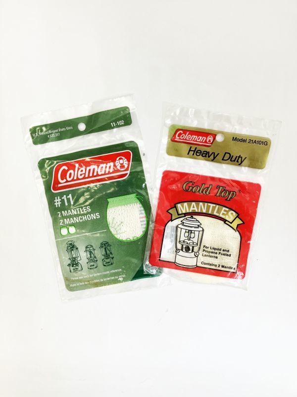 COLEMAN コールマン ランタン マントル ゴールドトップ #11-102 (2枚入り) + 21A101G (2枚入り)　GOLDTOP MANTLES_画像1