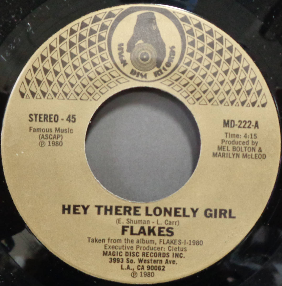 【SOUL 45】FLAKES - HEY THERE LONELY GIRL / FLAKES - REPRISE (s231104008)_画像1