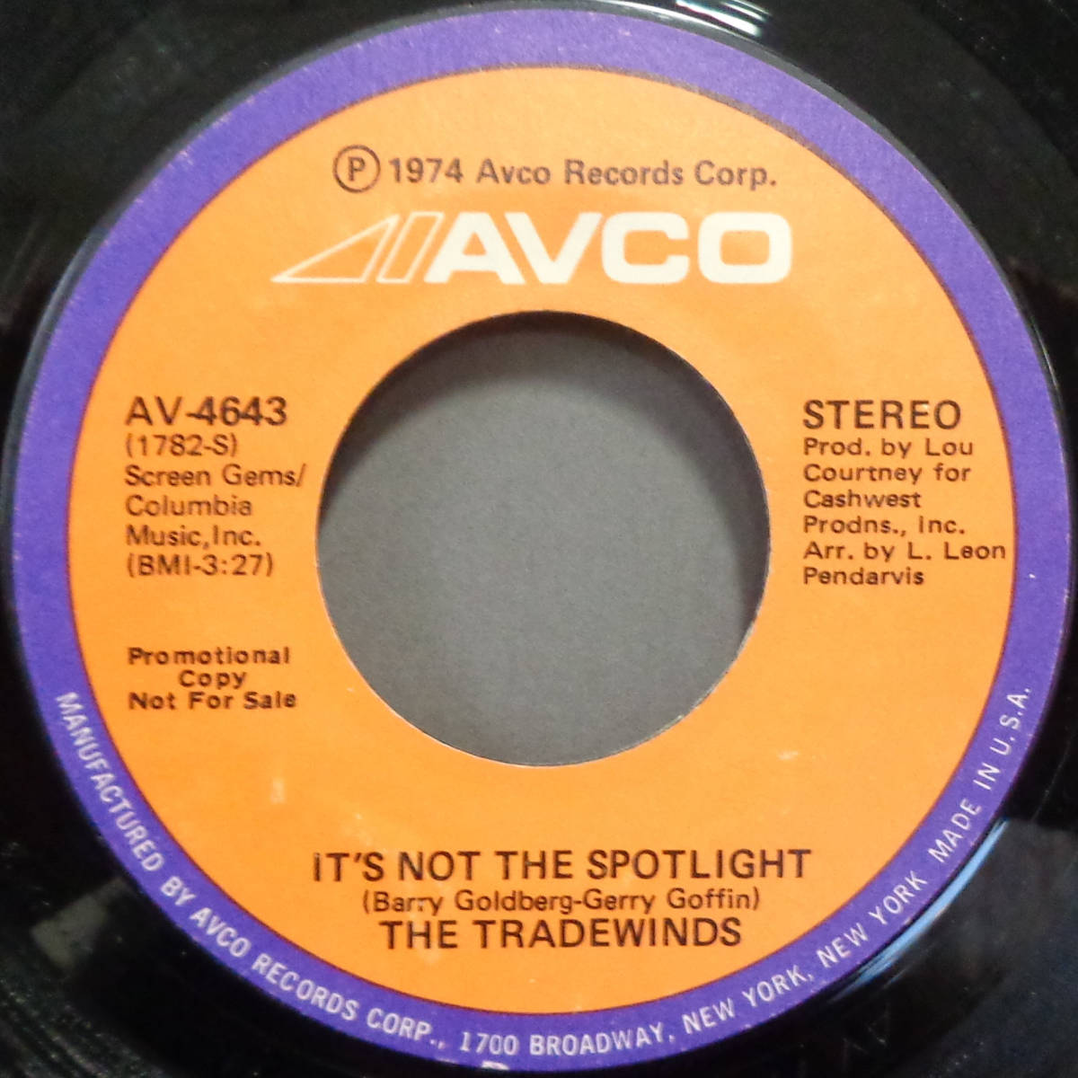 【SOUL 45】TRADEWINDS - IT'S NOT THE SPOTLIGHT / (STEREO) (s231120023) _画像1