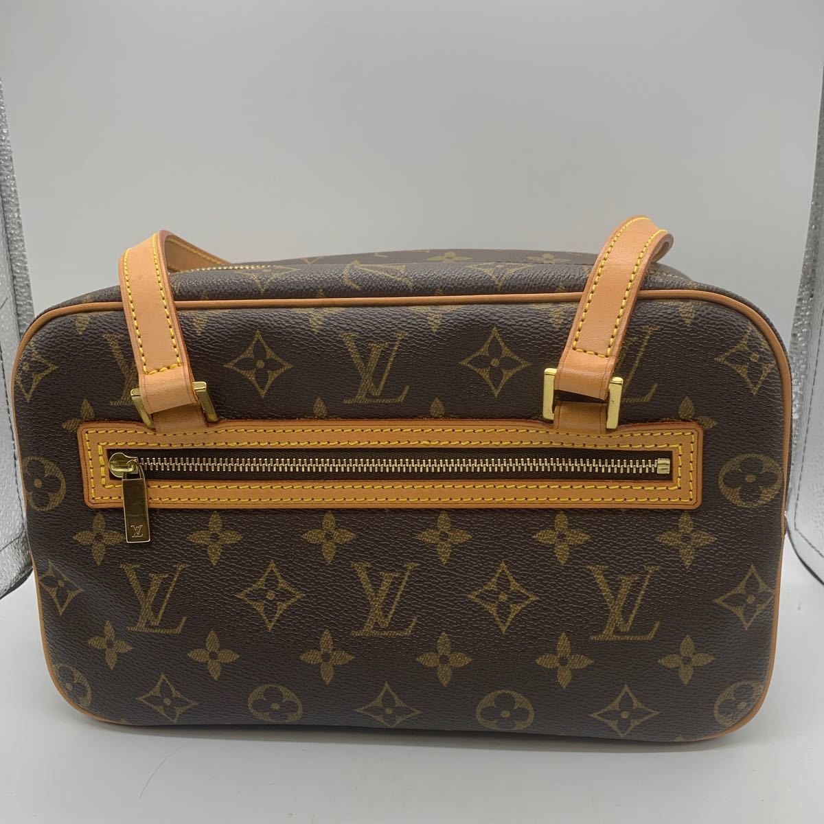 岸170 1円〜 極美品 LOUIS VUITTON ルイヴィトン シテMM モノグラム ハンドバッグ トート ダブルファスナー M51182 _画像1