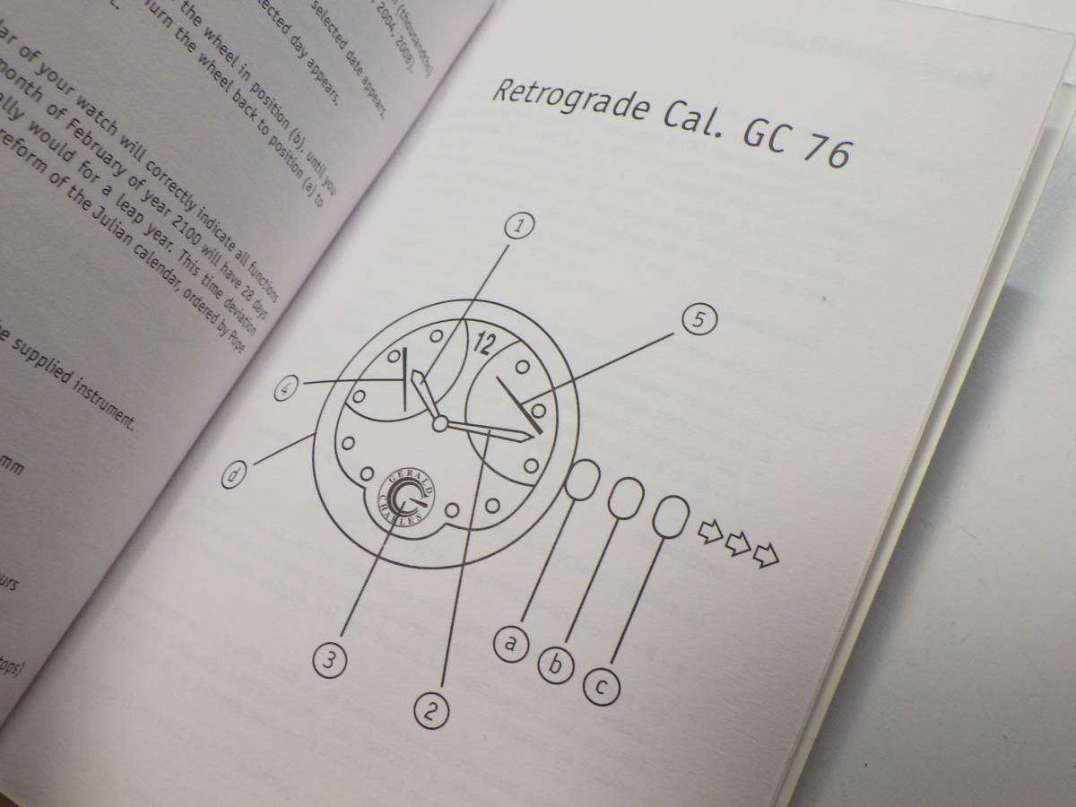 ジェラルドチャールズ 腕時計用 取扱説明書 @210