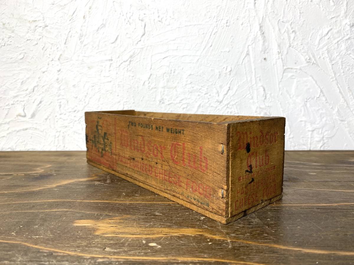  Vintage Mindsor Club tree box wood box cheese box display store furniture interior item gardening America 