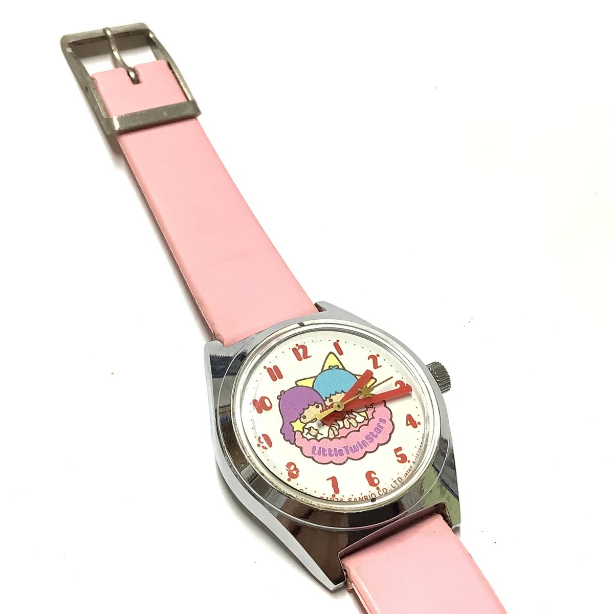 [ Showa Retro * rare Vintage ] Sanrio Little Twin Stars ki Kirara hand winding wristwatch 2 piece set character watch fancy 