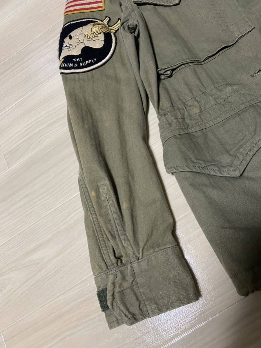 国内正規品【DENIM＆SUPPLY RALPH LAUREN 】スカル 星条旗 袖ワッペン M-65 ミリタリージャケット XS デニムアンドサプライ ラルフローレン_画像9