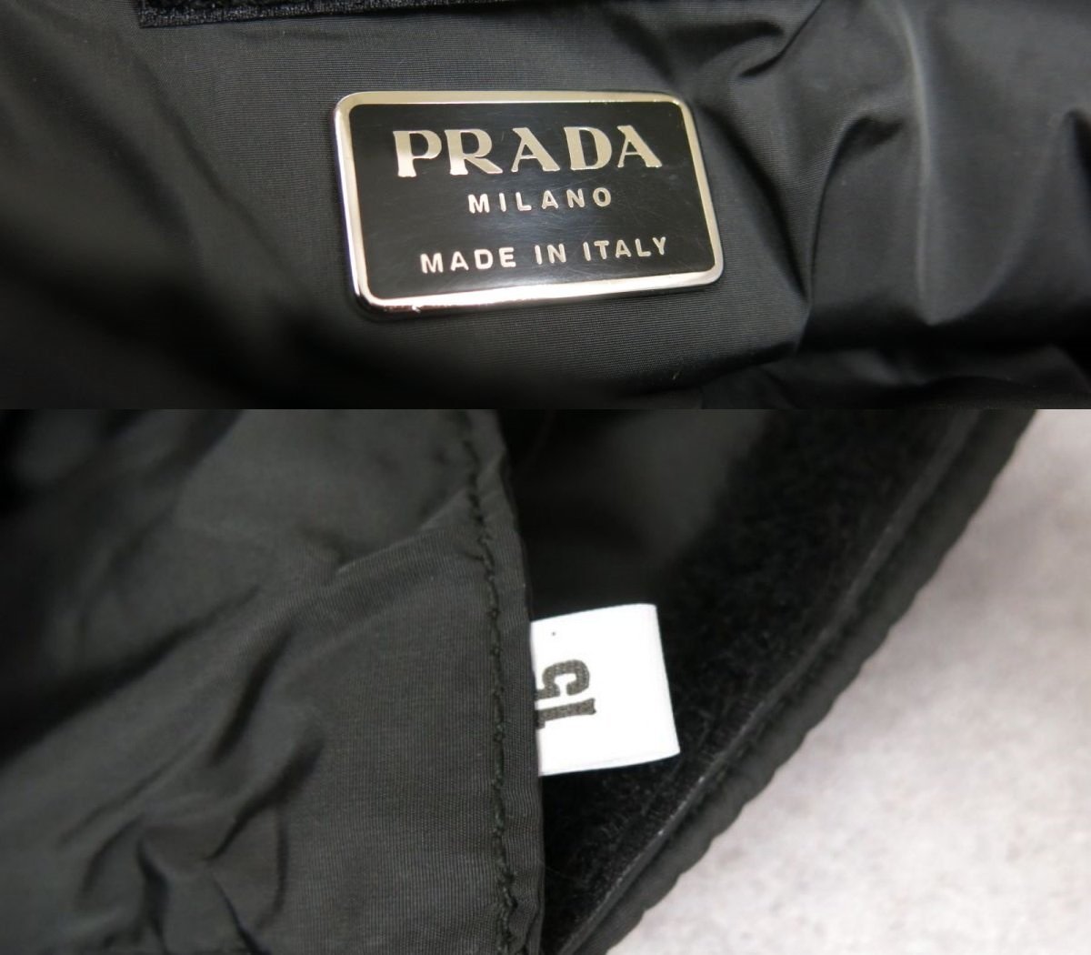 ●超美品●PRADA プラダ●プラダスポーツ●ポコノ ナイロン●ウエスト ポーチ●ダークグレー 赤●シルバー金具●イタリア製●Js41857_画像7