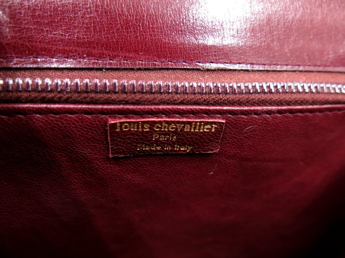 ●超美品●louis chevallier ルイシャブロン●シャイニング クロコダイル 本 ワニ 革●ショルダー バッグ●ブラッディレッド●Js41742_画像9