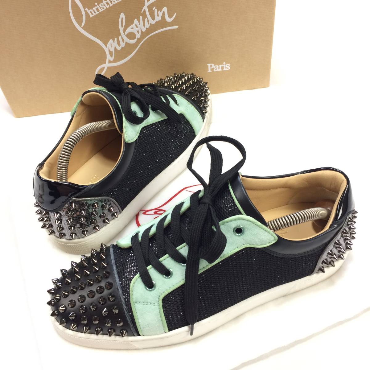 Christian Louboutin/クリスチャン ルブタン SEAVASTE 2 ORLATO FLAT Louis Junior スタッズ スパイク ローカットシューズ スニーカー 42 _画像4