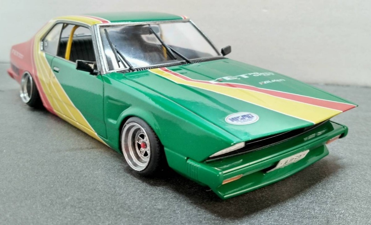 アオシマ1/24スカイラインジャパン完成品(旧車、街道レーサー、福岡仕様)_画像9