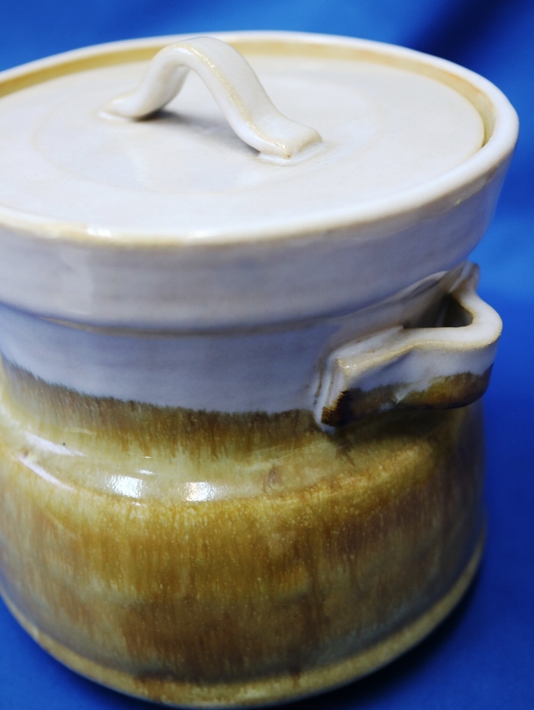 (0325)　茶道具　陶器　水差し　耳付き　　直径 16.5cm　高さ 16.5cm_画像8