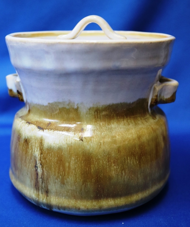 (0325)　茶道具　陶器　水差し　耳付き　　直径 16.5cm　高さ 16.5cm_画像10