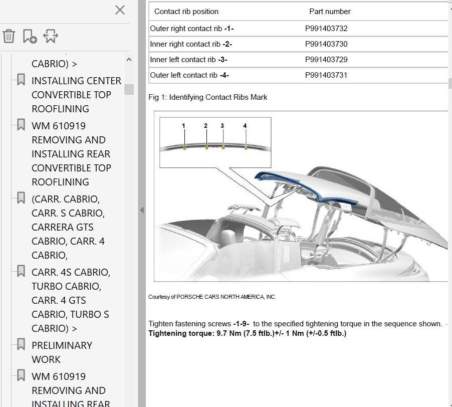 ポルシェ 911 991 型 ワークショップマニュアル Ver2 整備書 配線図 パーツリスト 取扱説明書 GT3 カブリオレ タルガ 修理書_画像8