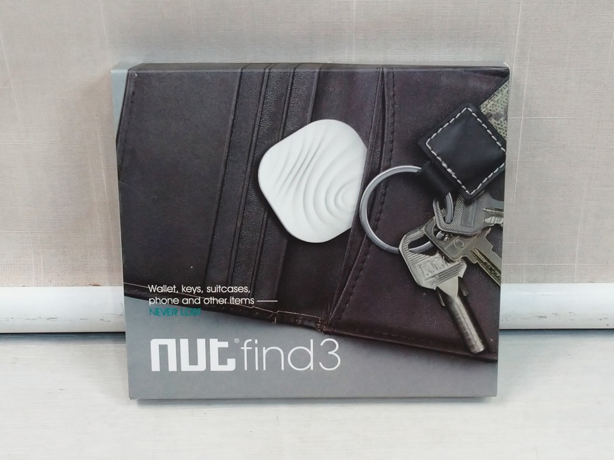 「送料無料」○ Nut find3 キーファインダー Bluetooth ロケーター スマートトラッカー 紛失防止 アラーム リマインダー Android/iOS 白_画像1