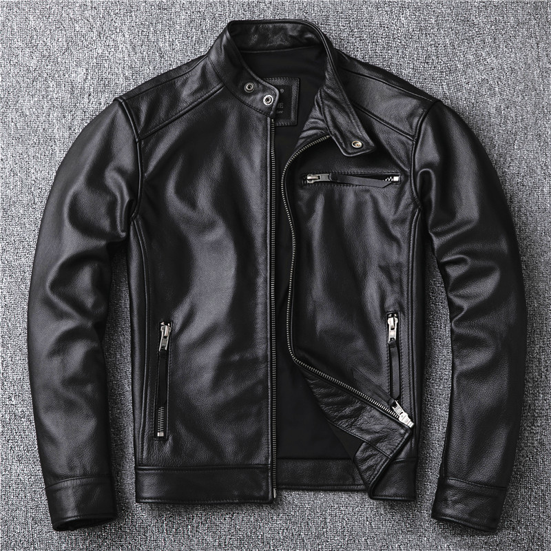 新入荷 バイクレザージャケット 上品　　本革 牛革　高級　ライダースジャケット 　革ジャン Ｓ～6XL_画像1