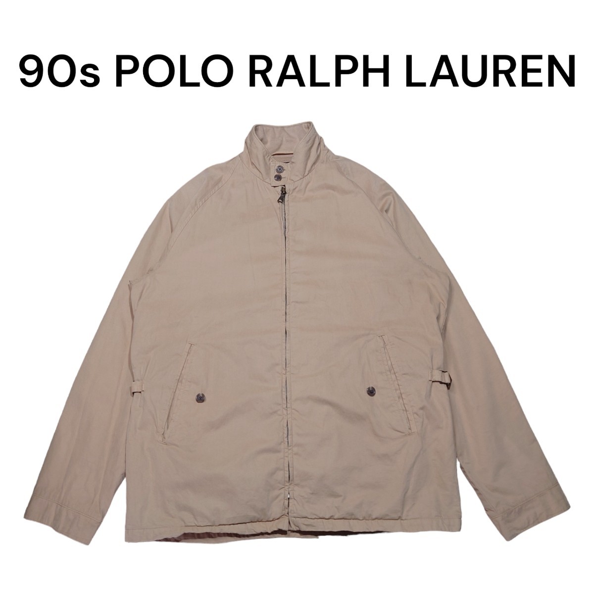 90s ポロラルフローレン　スイングトップ　古着　ポニー無し　無地　POLO Ralph Lauren