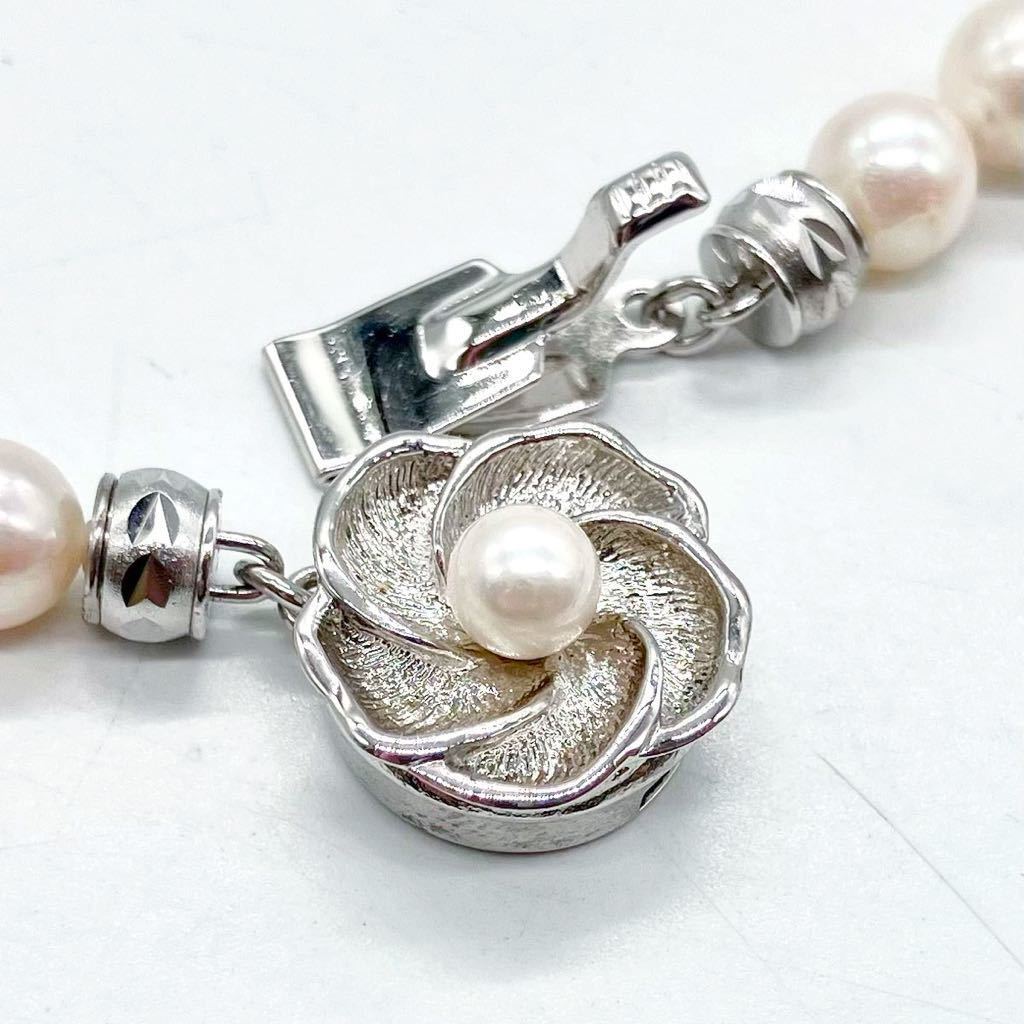 ■アコヤ本真珠ロングネックレス■n 約70.0g 約6.0~6.5mm あこや パール pearl long necklace jewelry accessory silver DA0 #_画像4