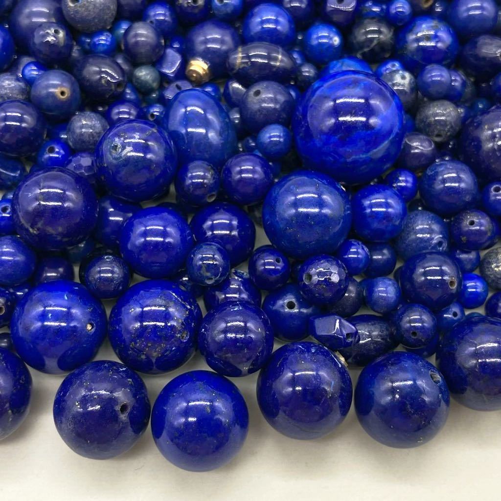 大量!!■ラピスラズリアクセサリーパーツおまとめ■n 重量約914.0g lapis lazuli 瑠璃 necklace accessory jewelry parts 彫刻 両穴 CE0_画像1