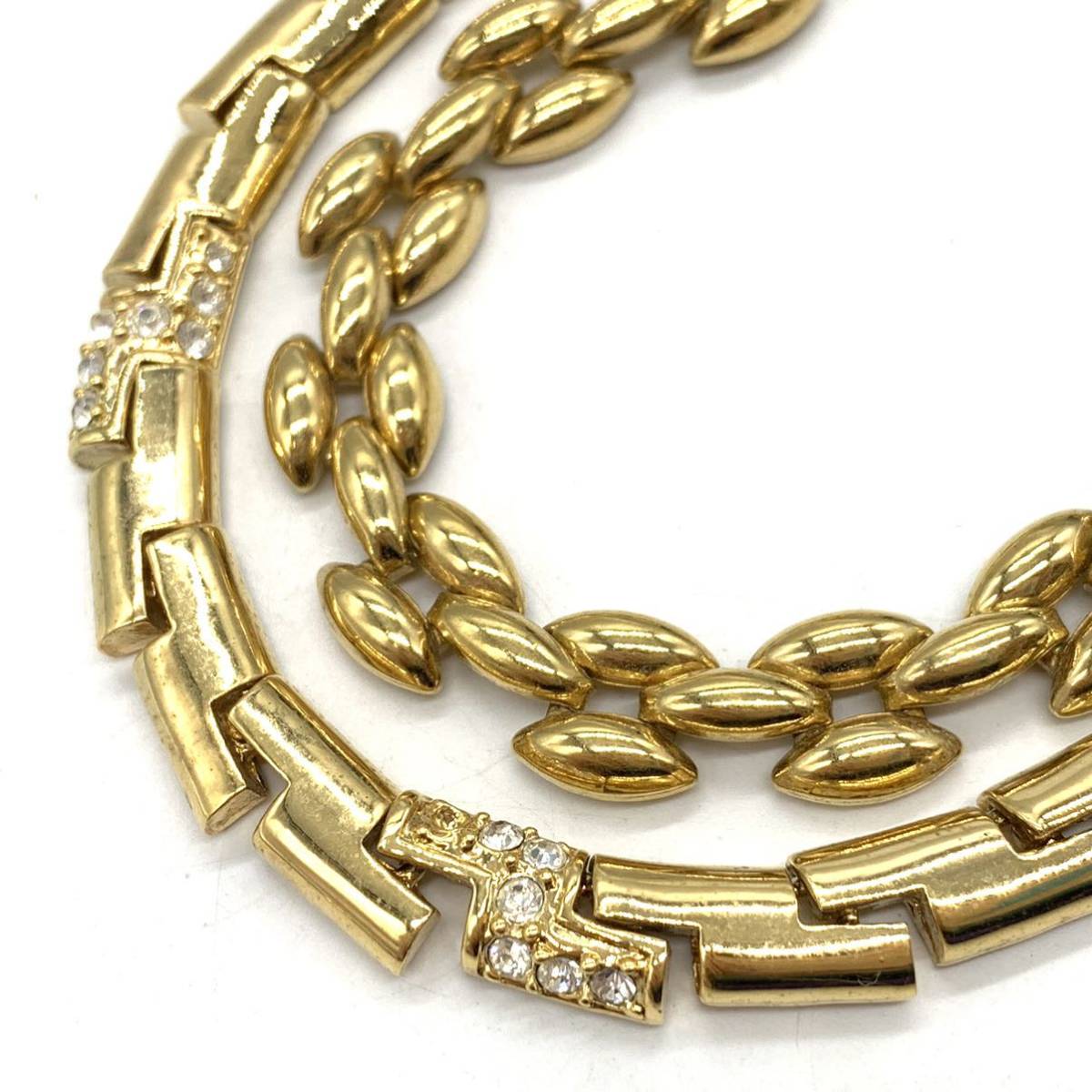 大ぶり!!■ネックレス10点おまとめ■n約323gパール クリスタル ANNEKLEIN CZ ビブネックレス necklace accessory jewelry CE0 _画像3