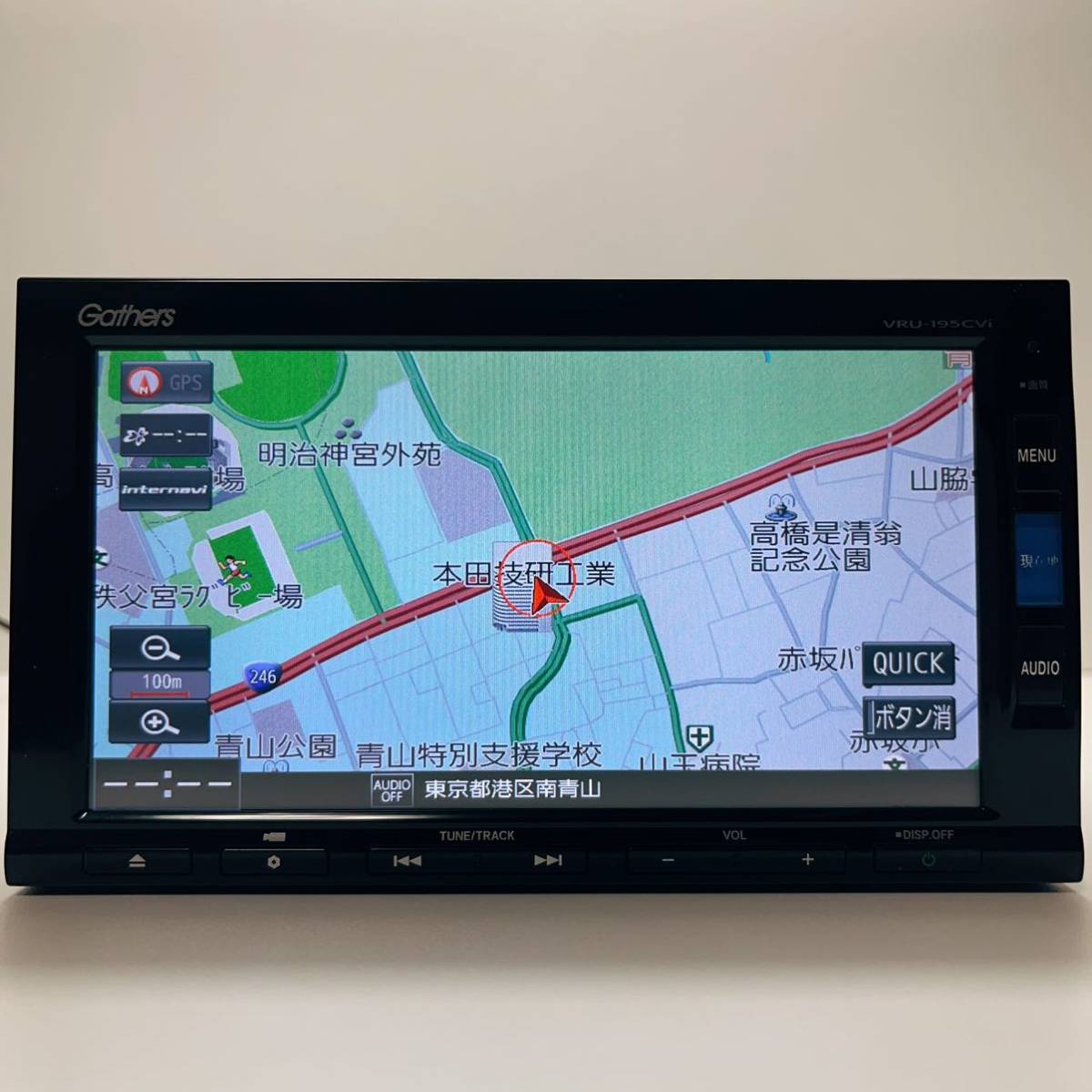 美品HONDAホンダ 純正 ナビ ギャザーズ Gathers VRU-195CVi CRV/CR-V用 SD録音フルセグTV CD DVD AM FM CarPlay BLUETOOTH機能地図2021年度_画像1