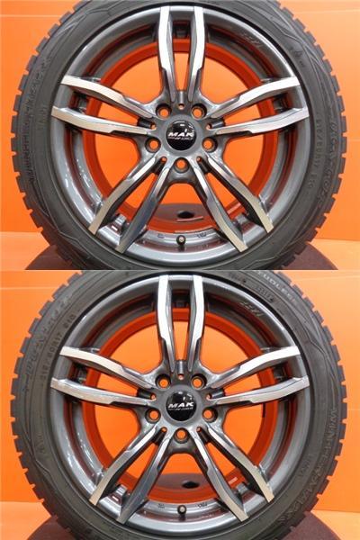 BMW F45 F46 冬タイヤ ダンロップ ウィンターマックスWM01 215/50R17 2018年製 MAK 17インチ 5H-112 中古 4本セット スタッドレス_画像3