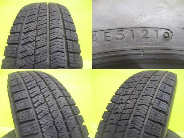 E12 ノート 中古冬タイヤ 新品アルミ 185/70R14 ブリヂストン ブリザック VRX2 2021年製 共豊 スマック レヴィラ 5.5J 14 4/100+43_画像5