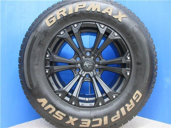 送料無料 4本 グリップマックス GRIPCEX SUV 265/70R17 スタッドレス タイヤ NITROPower JAVELIN セット 21年製 8J +20 6H139.7 FJクル-ザ-_画像2