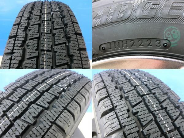 ハイゼット 軽トラ 新品 スタッドレス ホイール 4本 ブリヂストン W300 145/80R12 80/78N + VENES SUV 12インチ 軽バン 岡崎_画像5