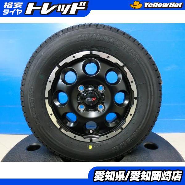 ハイゼット 軽トラ 新品 スタッドレス ホイール 4本 ブリヂストン W300 145/80R12 80/78N + VENES SUV 12インチ 軽バン 岡崎_画像1