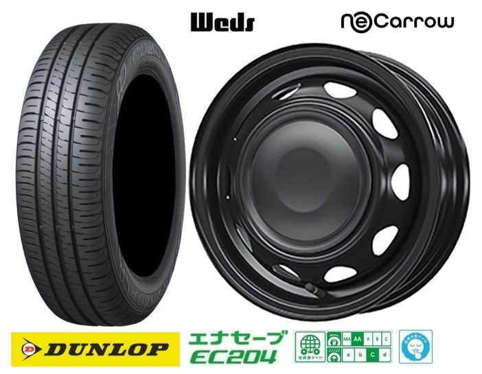 取寄せ品 WEDS ネオキャロ BC ダンロップ EC204 2023年 165/55R14インチ L900系 ムーヴ ミラジーノ ゼスト ライフ マックス オプティ_画像1