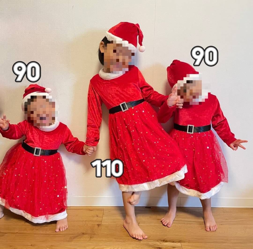 来年用にも【最終値下げ】残り1点！90 可愛いキッズ サンタ 衣装 コスチューム クリスマス ワンピース_画像10