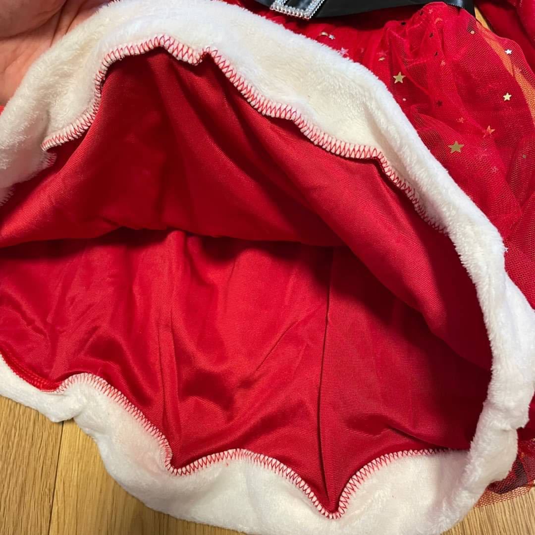 来年用にも【最終値下げ】残り1点！90 可愛いキッズ サンタ 衣装 コスチューム クリスマス ワンピース_画像5