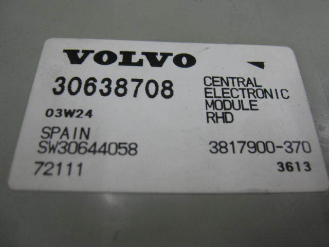 VOLVO Volvo V40 computer CENTRAL ELECTRONIC MODULE