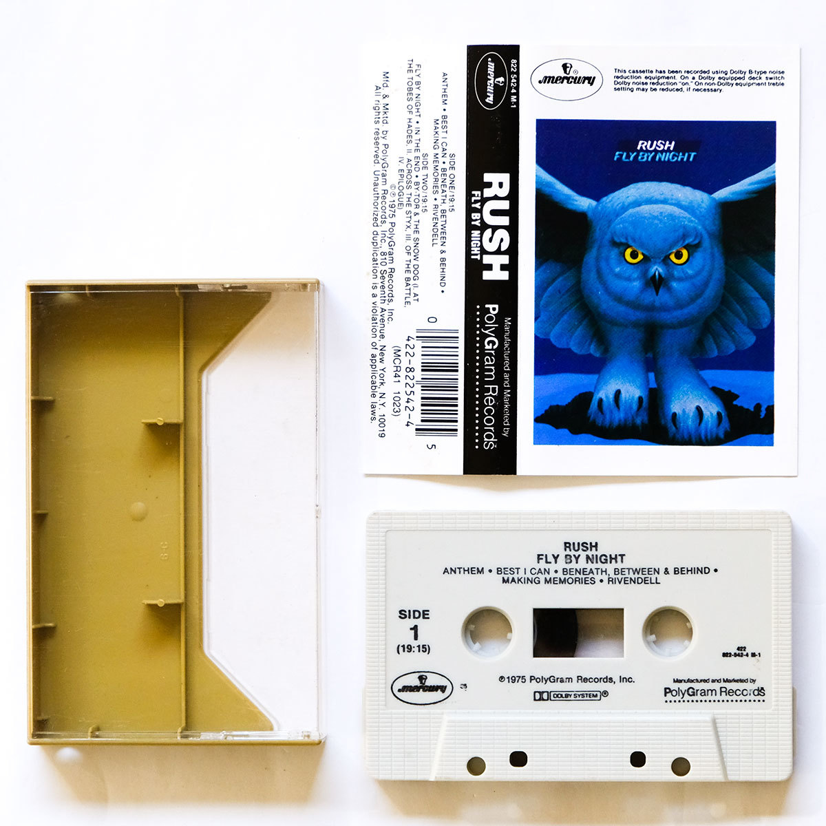 {US version cassette tape }Rush*Fly By Night* Rush 