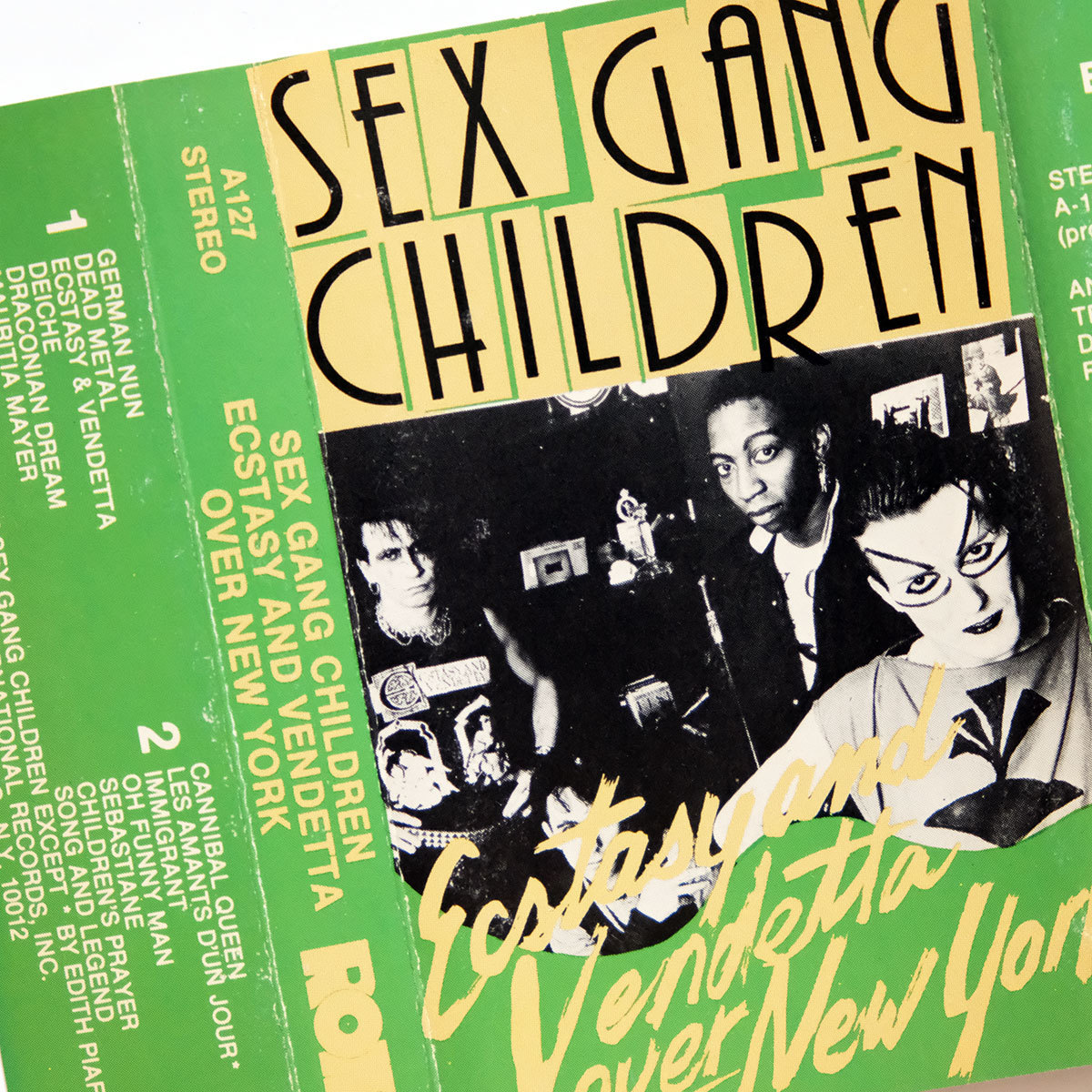 {US version cassette tape }Sex Gang Children*Ecstacy And Vendetta Over New York* sex gang children /ROIR