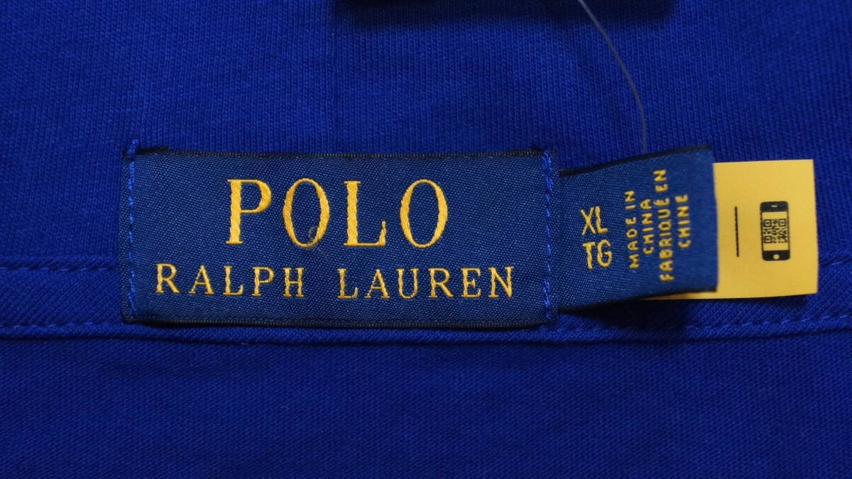 [ новый товар ] Ralph Lauren # Polo Bear хлопок f-ti# мужской XXL / US XL # с капюшоном . футболка голубой POLO RALPH LAUREN стандартный товар 
