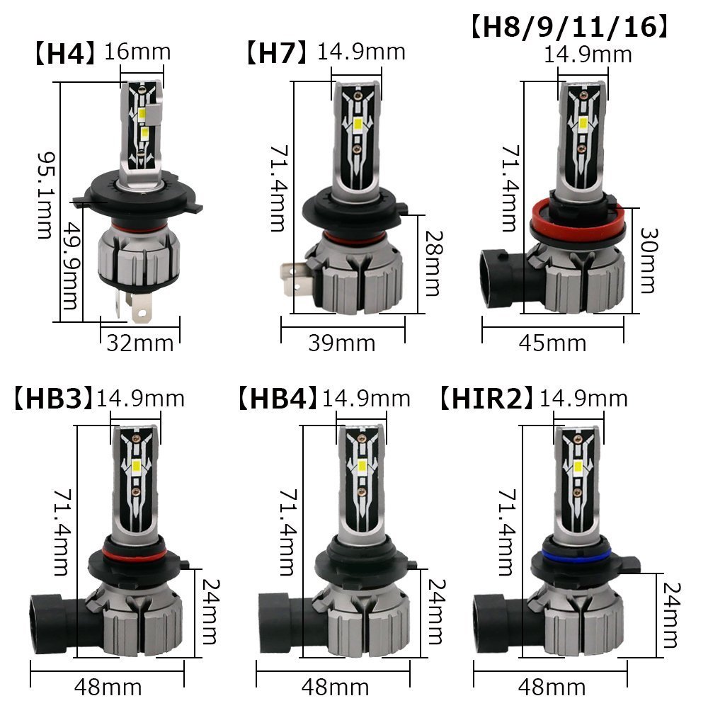 コスパ最高! 簡単ポン付け 一体型 LED ヘッドライト H8 H9 H11 H16 実測値21900cd フォグランプ ファンレス コンバーターレス 無極性 12V_画像6