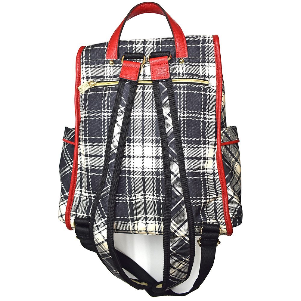 Kinloch Anderson[ gold lock under son] rucksack check pattern × red nylon lady's [ used ]
