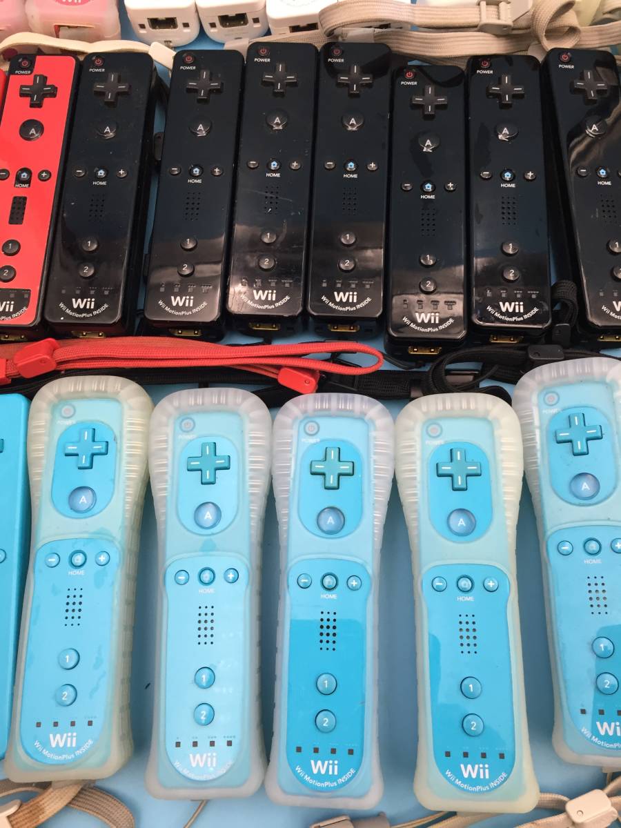 A8883●任天堂 ニンテンドー NINTENDO Wii コントローラー リモコン 42個 まとめ まとめ売り 赤 白 黒 青 【未確認】 同梱不可_画像6