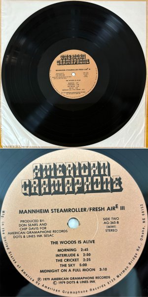 ●MANNHEIM STEAMROLLER / Fresh Aire III ( Fresh Aireで一番Prog色濃 )※米盤LP/変型Die Cut【 AMERICAN GRAMAPHONE AG-365 】1979年発売_画像9