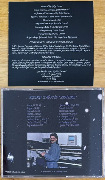 ◎REDJY EMOND / Sphere ( 仏系カナダ人のキーボード魔術師 : Rick Wakeman/ Par Lindh/ Keith Emerson Type ) ※加盤CD【自主制作】1996年_画像5