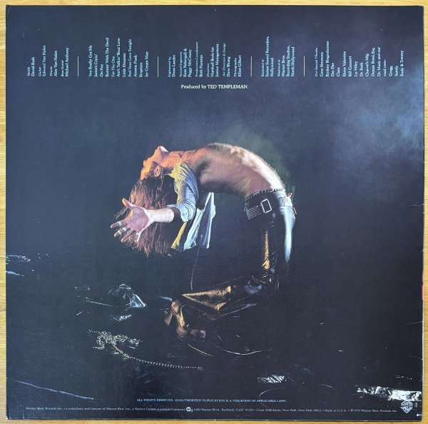 ●VAN HALEN / 1st 『炎の導火線』※ アメリカ盤 LP【 WARNER BROS BSK 3075 】 1978/04発売 「You Really Got Me」「悪魔のハイウェイ」_画像2