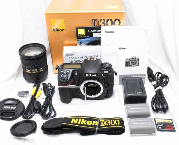 【新品級の超美品 941ショット・豪華セット】Nikon ニコン D300 AF-S DX NIKKOR 18-200mm f/3.5-5.6 G ED VR_画像1