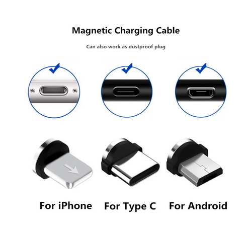 選択自由 マグネット式充電ケーブル用 コネクタ端子1個 Micro USB Type-C Iphone ライトニング 磁気 磁石 防塵 着脱式_画像6