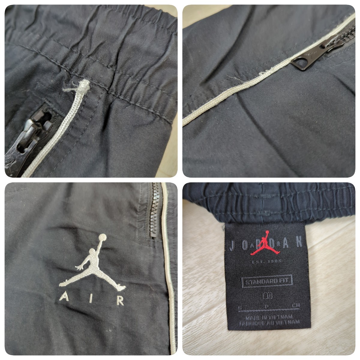 KY49】ジョーダン パンツ Sサイズ 黒 ブラック ナイロンパンツ ナイキ NIKEの画像5