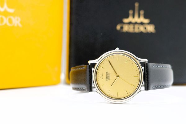 1221 SEIKO CREDOR QZ 18KT+SS BEZEL 8J81-6B00 セイコー クレドール