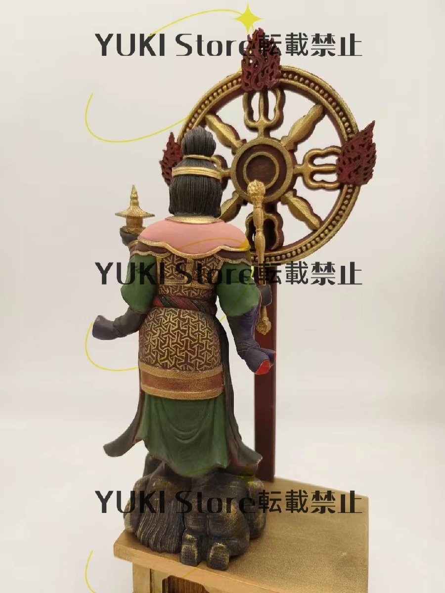 Bibian 比比昂- 仏像毘沙門天立像多聞天四天王木彫仏像木彫り Bibian 比比昂- 仏像毘沙門天立像多聞天四天王木彫仏像木彫り