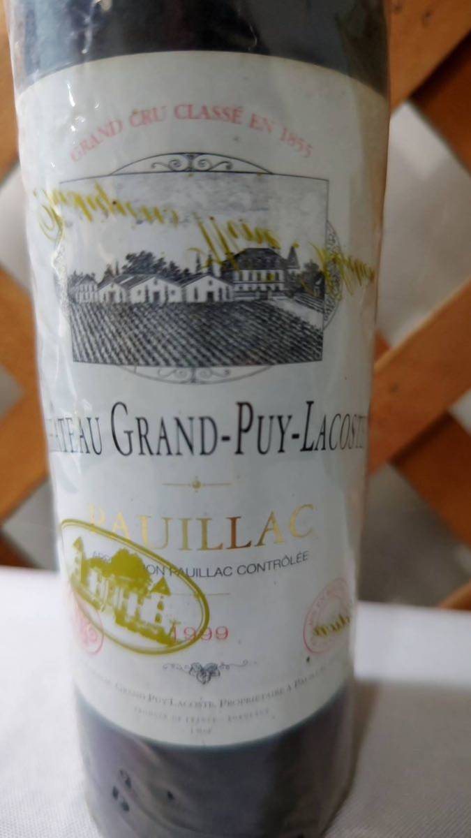 シャトーグランピュイラコスト１９９９赤／長期ワインセラー保管品／ワインカバーは当時のまま画像確認_画像2