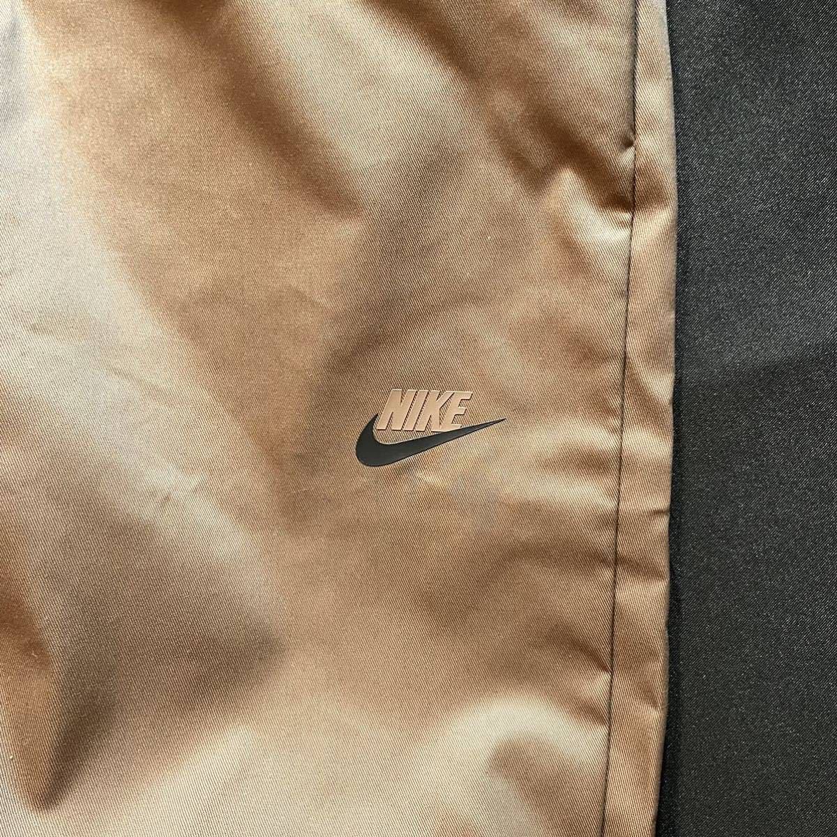 格安送料 新品 NIKE クロップドパンツ 34/XL size ブラウン 秋カラー スポーツウェア ウーブン メンズ パンツ スニーカーフィット ジッパー_画像4